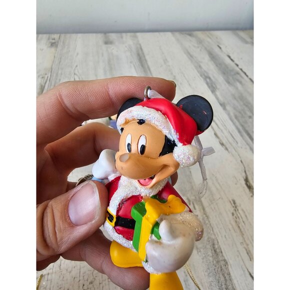 Vintage Mickey mouse ornament singing caroler nutcracker present Xmas tree - Picture 10 of 13